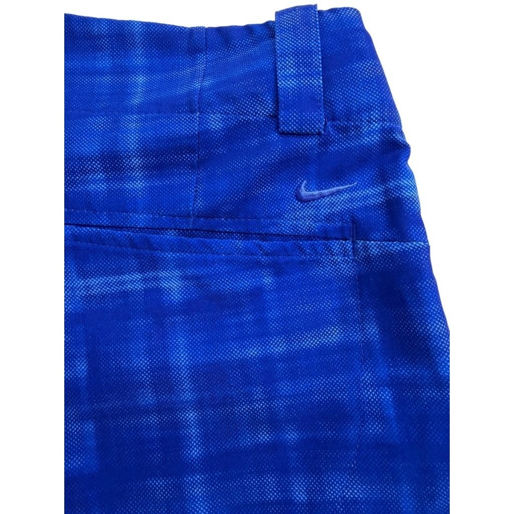 Nike Dri-FIT Plaid Performance Golf Shorts Womens 2 Blue - Picture 6 of 11